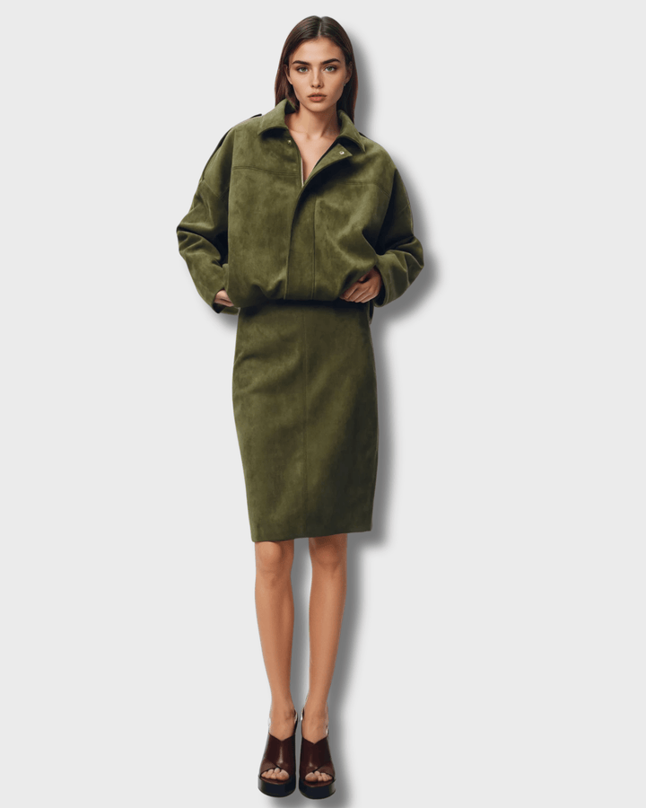 Mara - Cappotto in pelle di nubuck