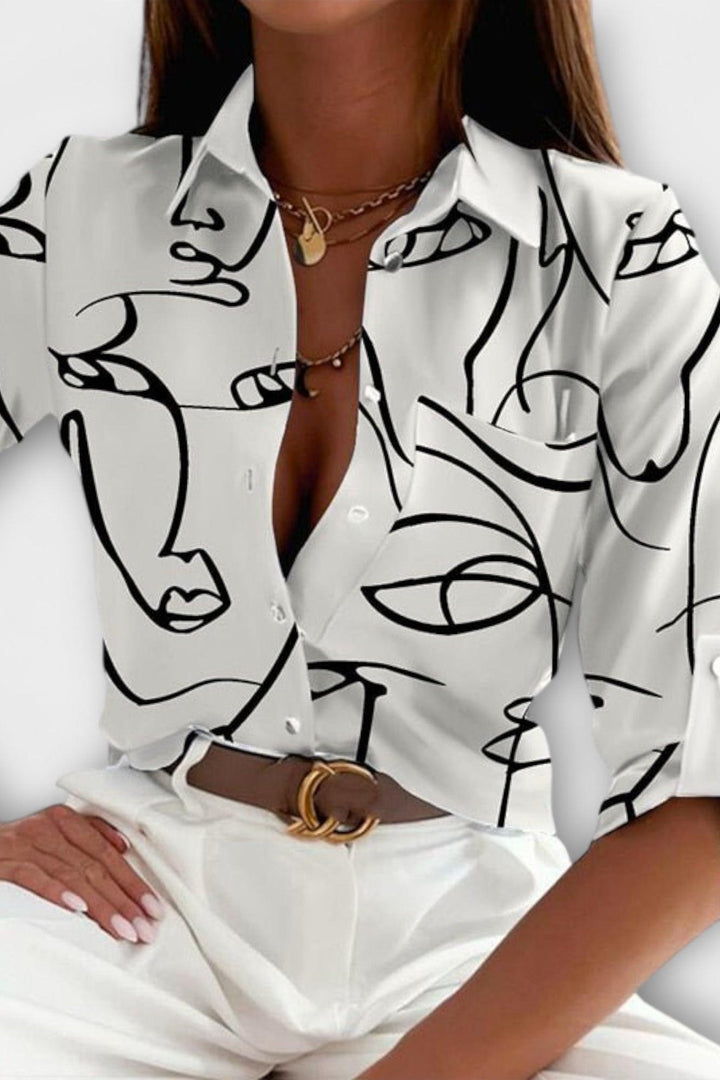 Maria - Blusa con colletto classico