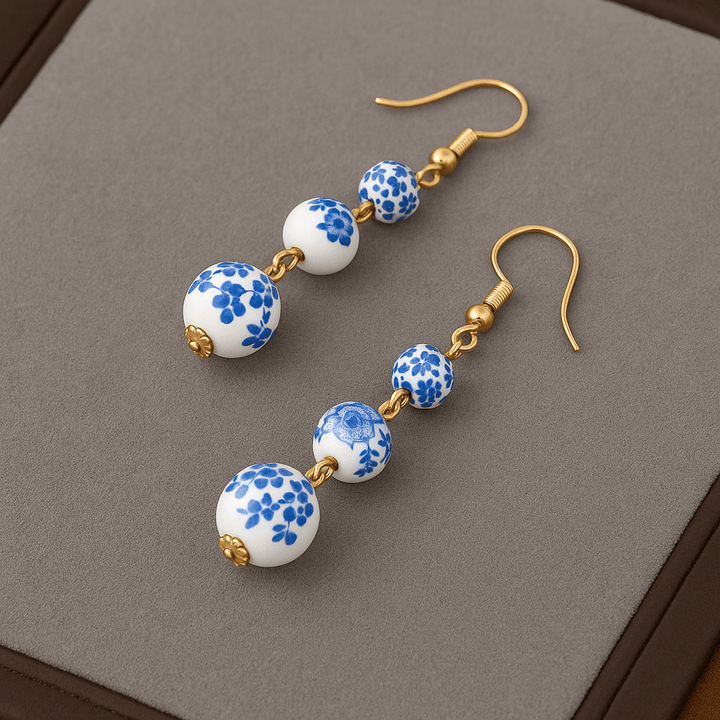 Orecchini blu e bianchi