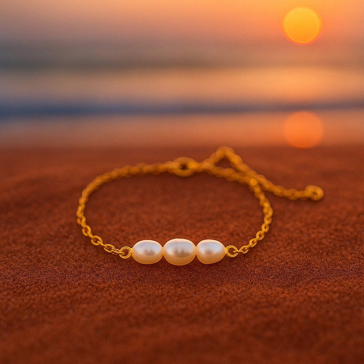 Bracciale con tre perle