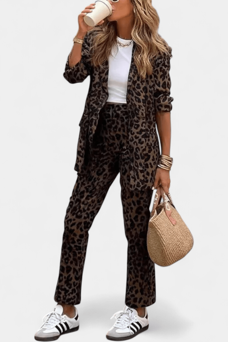 Nusa Leopard Set con Maniche Lunghe