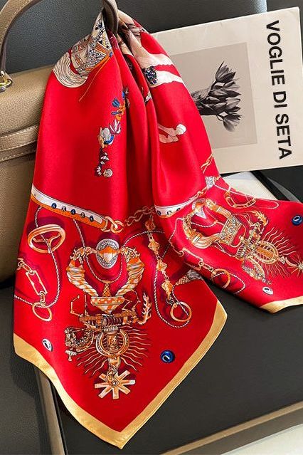 Rossana-huivi (100 % seta - 68 cm)