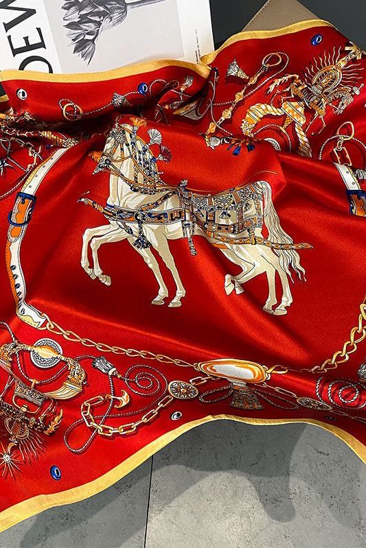 Rossana-huivi (100 % seta - 68 cm)