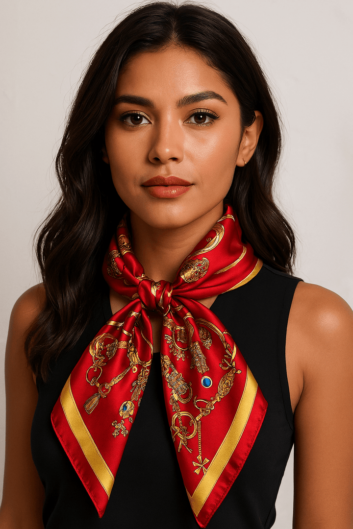 Rossana-huivi (100 % seta - 68 cm)