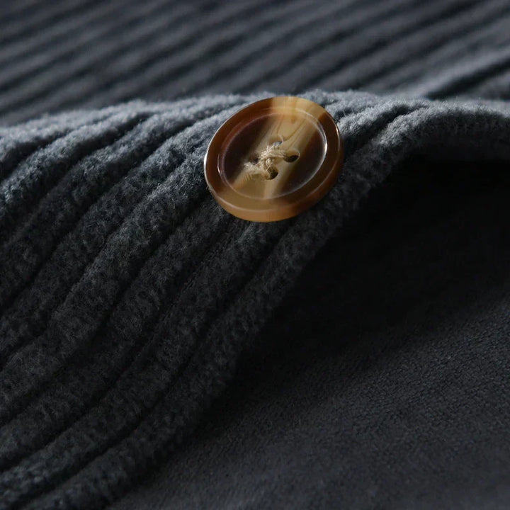 Rafael | Camicia in velluto a coste marrone