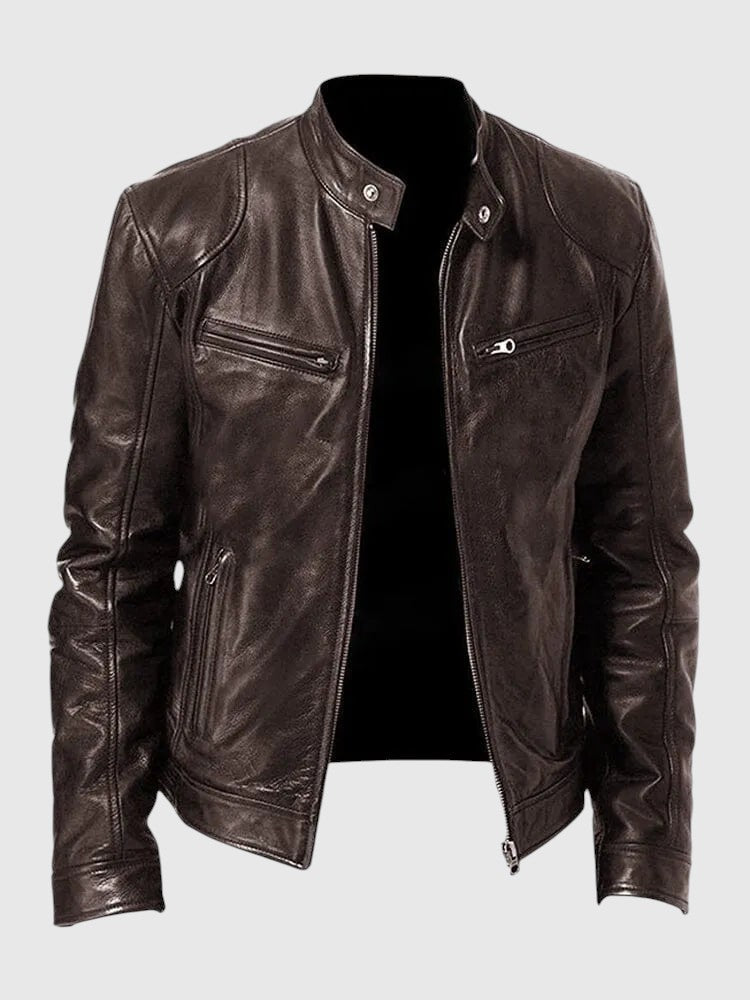 Henry - Giacca in pelle casual per uomo