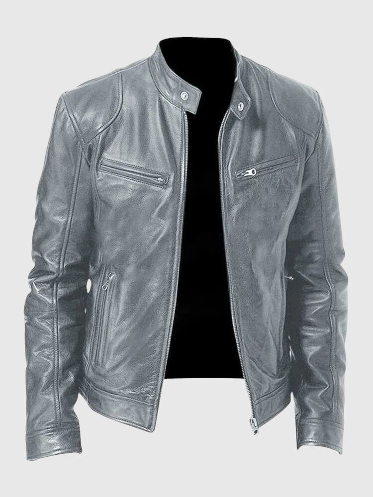 Henry - Giacca in pelle casual per uomo