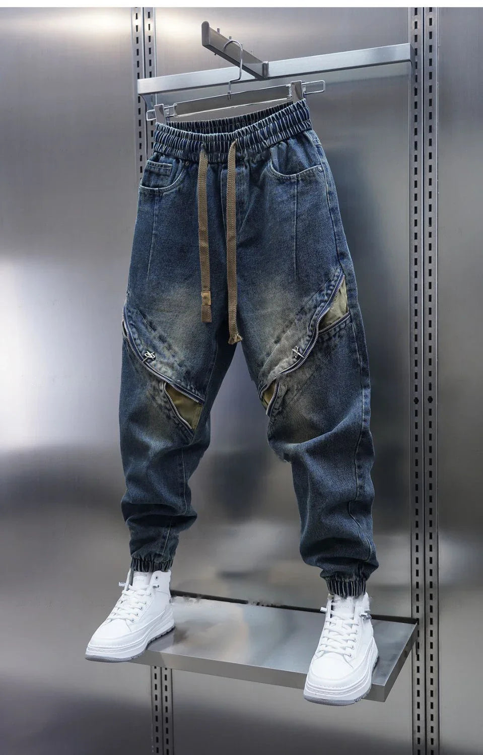 Laurent™ | Pantaloni Baggy Denim con Cintura