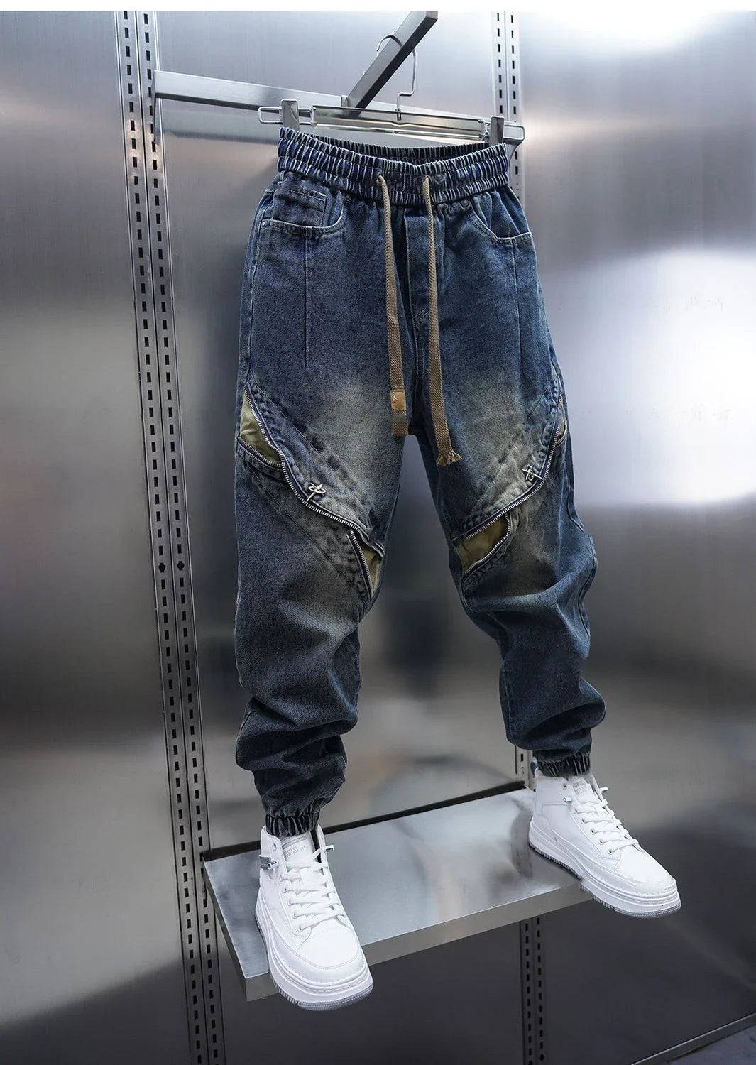 Laurent™ | Pantaloni Baggy Denim con Cintura