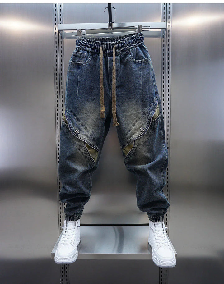 Laurent™ | Pantaloni Baggy Denim con Cintura