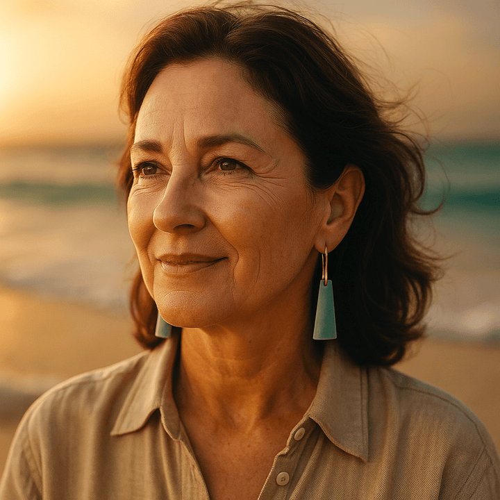 Orecchini aqua verde smeraldo