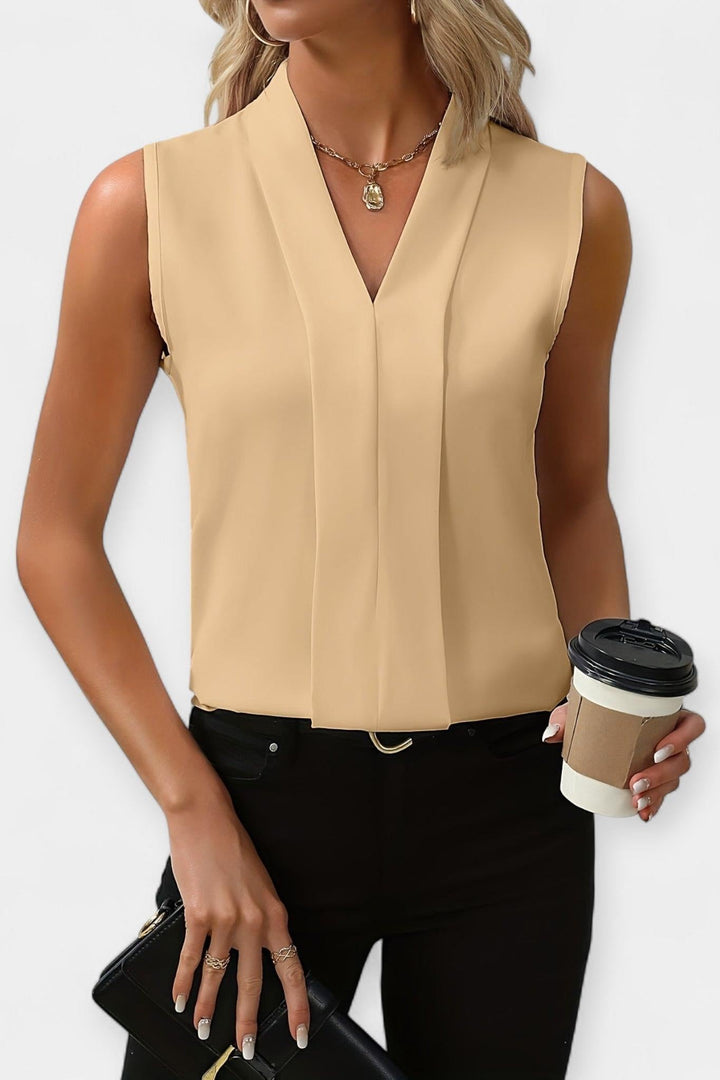 Top elegante senza maniche