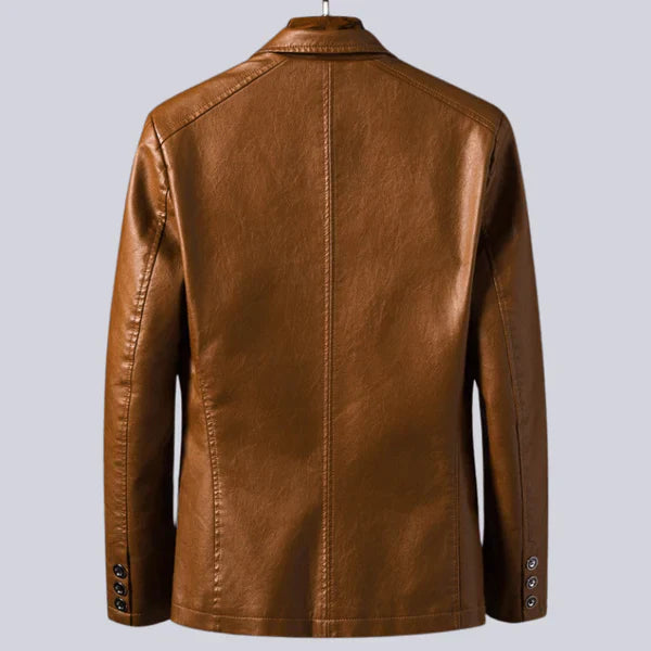 Gino | Giacca leggera in pelle con fodera in cotone