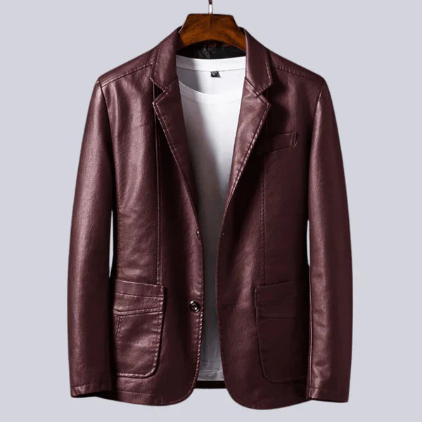Gino | Giacca leggera in pelle con fodera in cotone