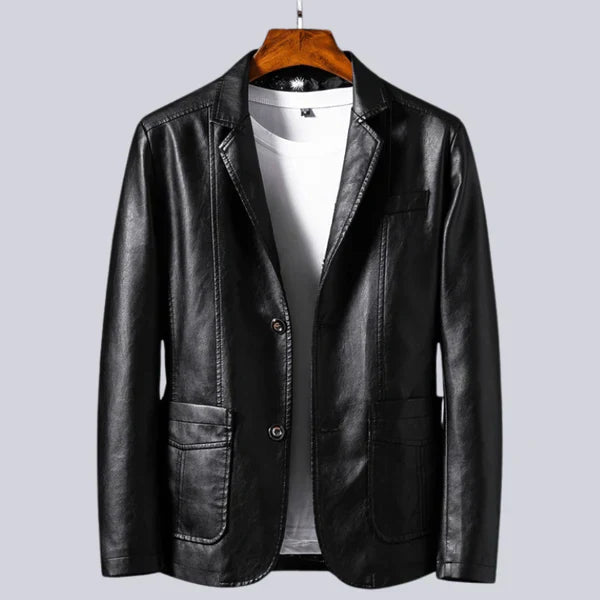 Gino | Giacca leggera in pelle con fodera in cotone