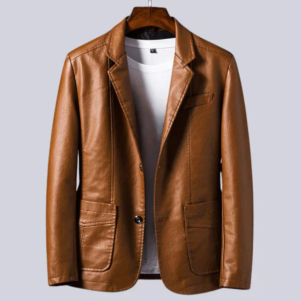 Gino | Giacca leggera in pelle con fodera in cotone