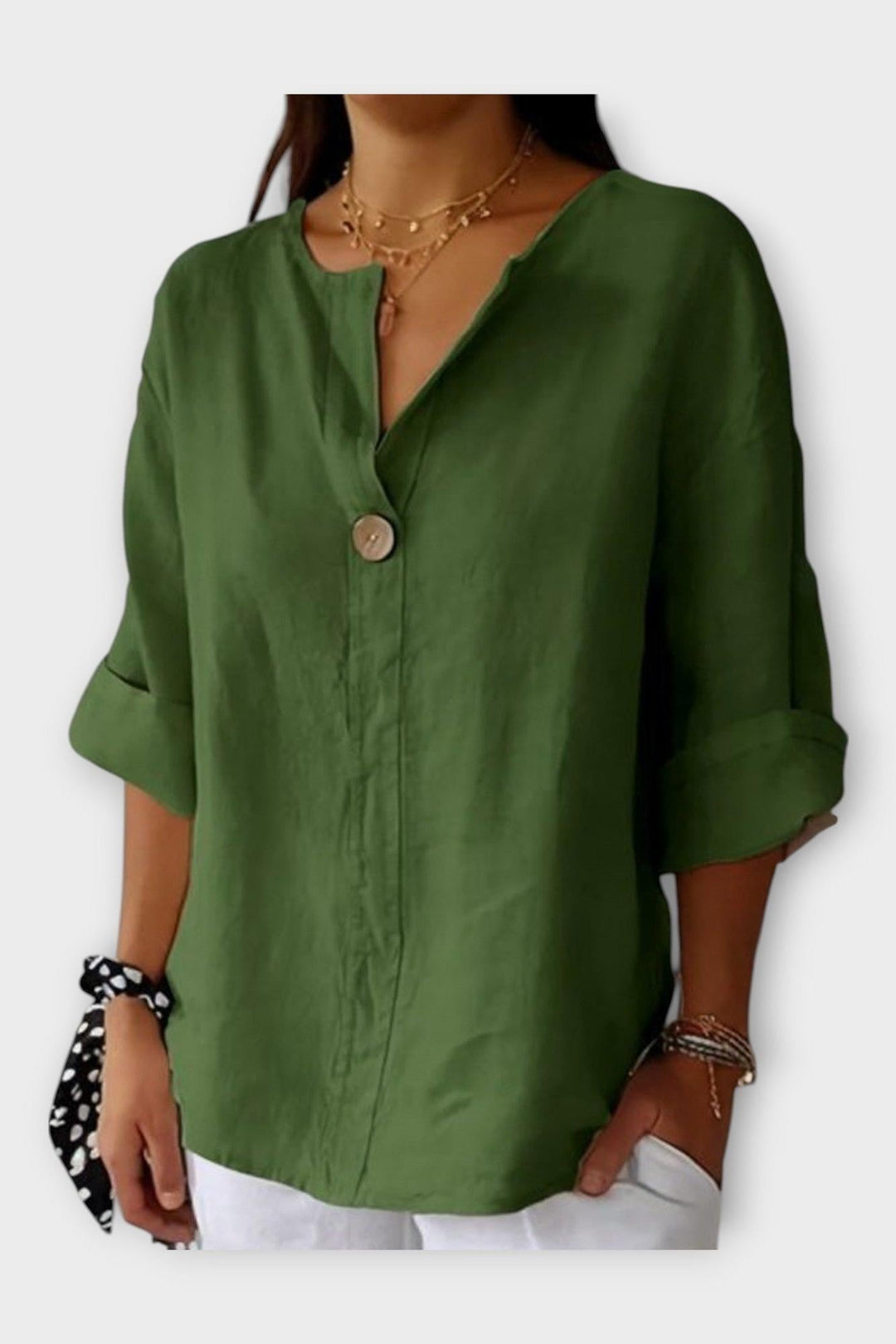 Camicia da Allenamento a Bottone V-collo