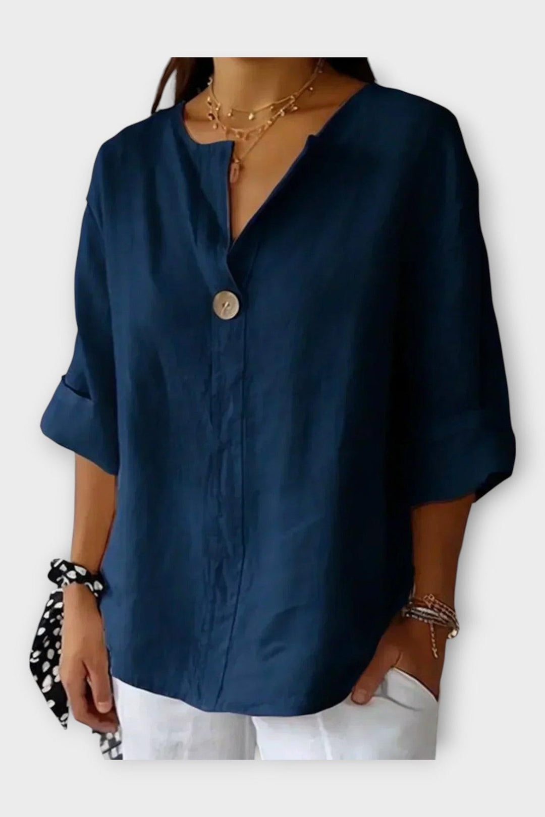 Camicia da Allenamento a Bottone V-collo