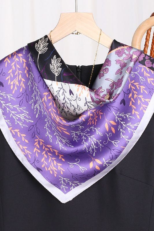 Violetta - sciarpa all'uncinetto (100% seta - 68cm)