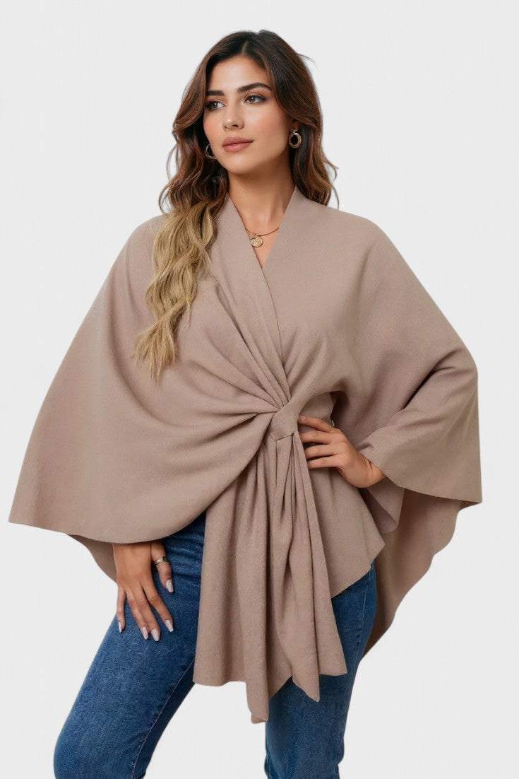 Yvette | Poncho Drappeggiato Elegante