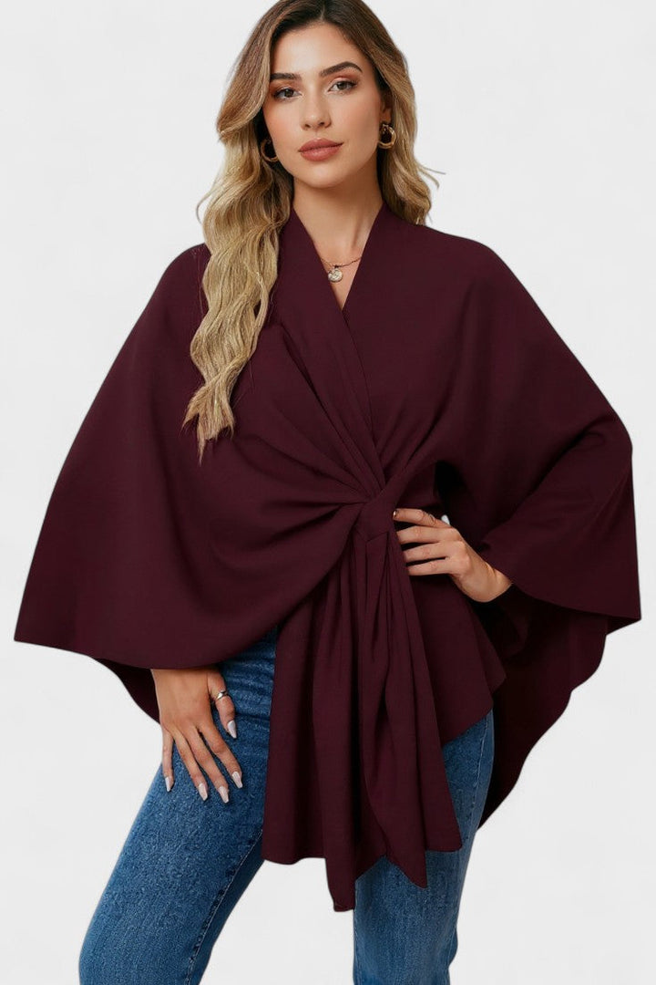 Yvette | Poncho Drappeggiato Elegante