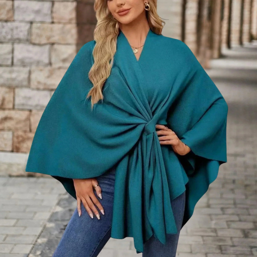 Yvette | Poncho Drappeggiato Elegante