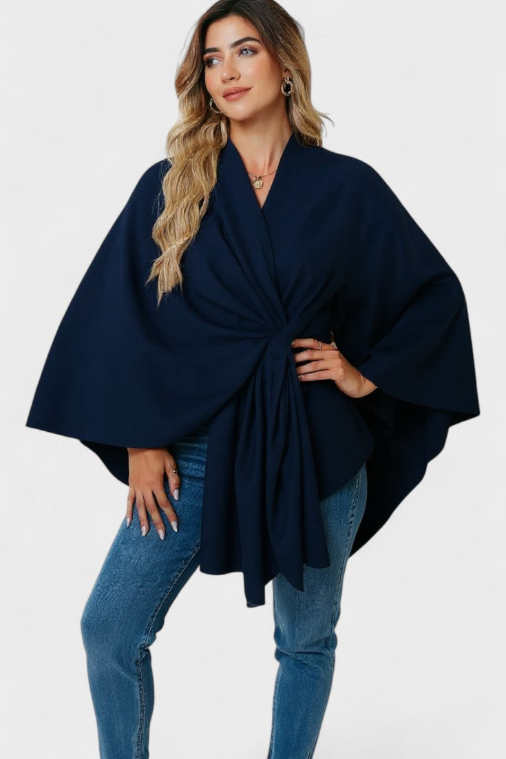 Yvette | Poncho Drappeggiato Elegante