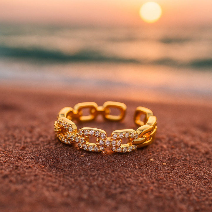 Anello d'oro zirconio