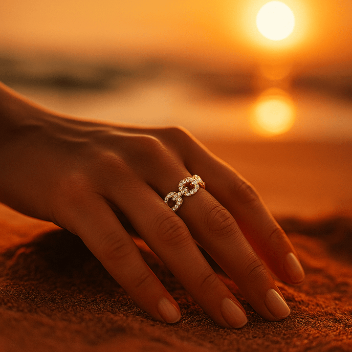 Anello d'oro zirconio