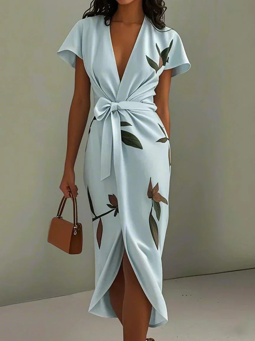 Elin™ | Elegante Abito Avvolgente con Stampa Floreale