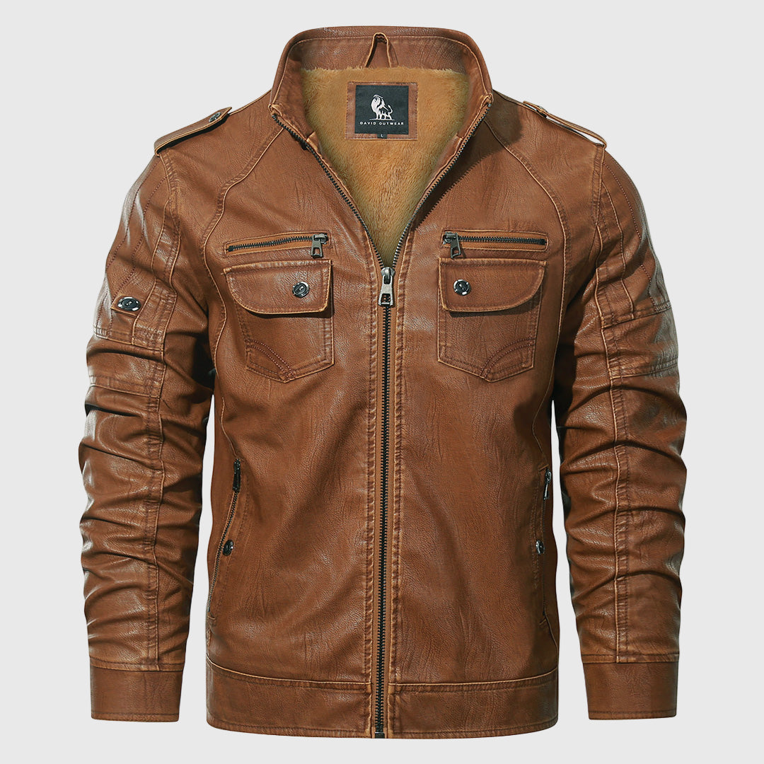 Giacca Biker in Fleece