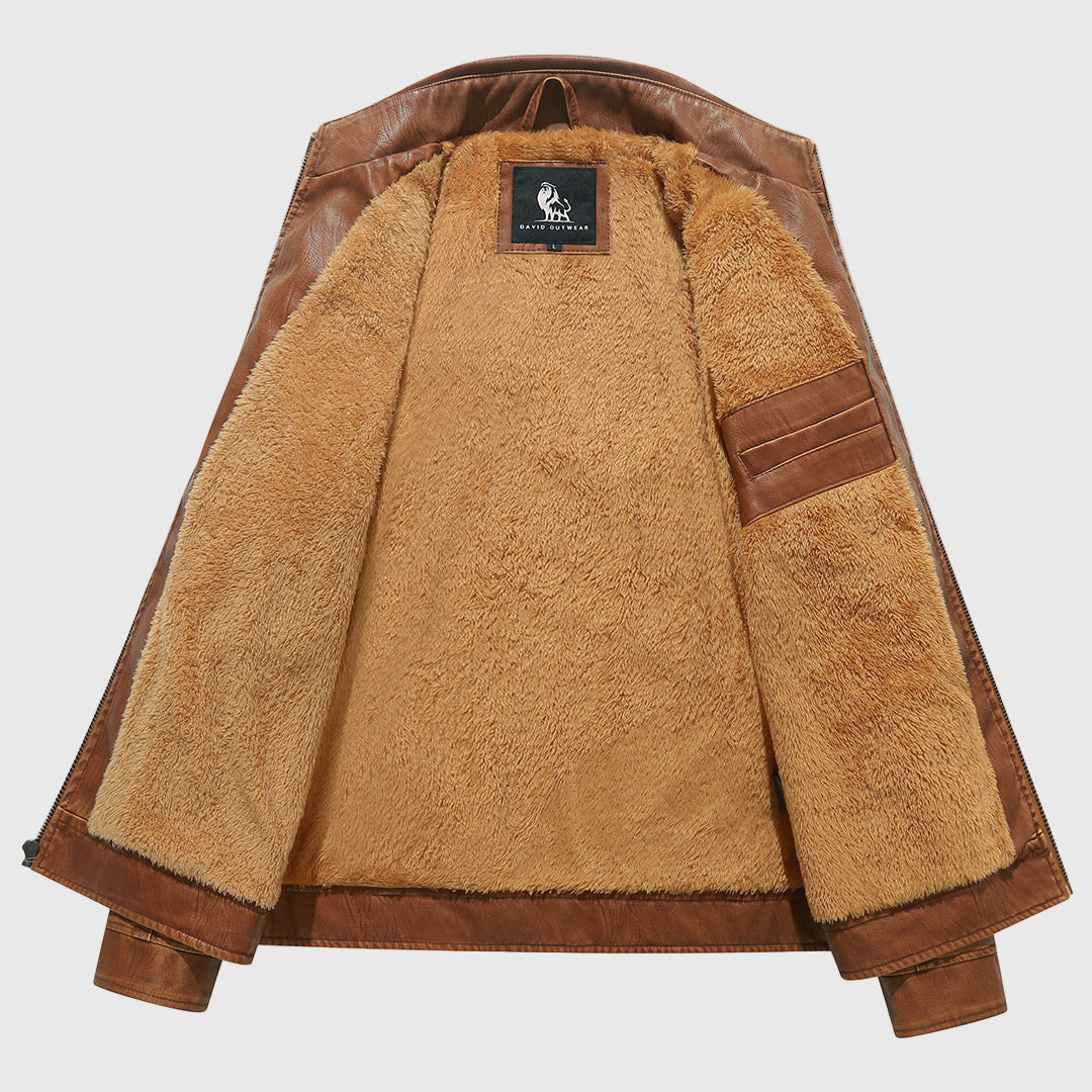 Giacca Biker in Fleece