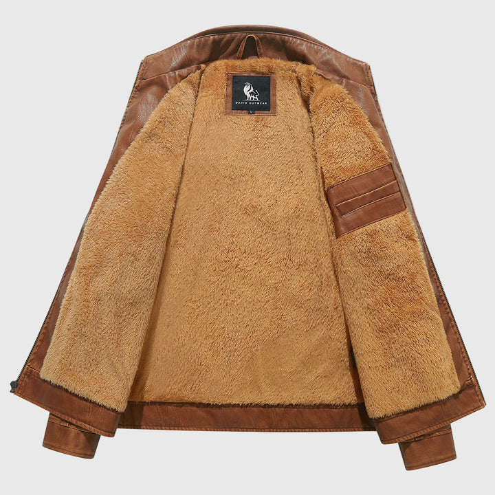 Giacca Biker in Fleece