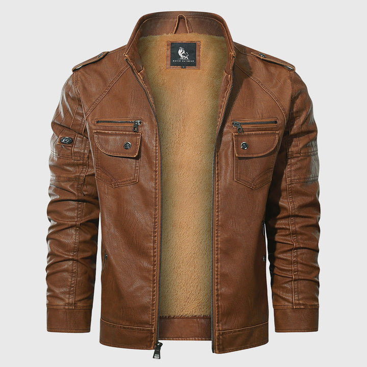 Giacca Biker in Fleece
