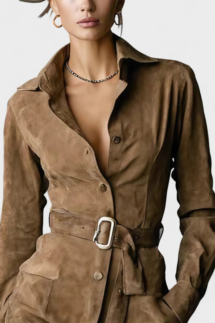 Veronika™ | Abito midi in suede