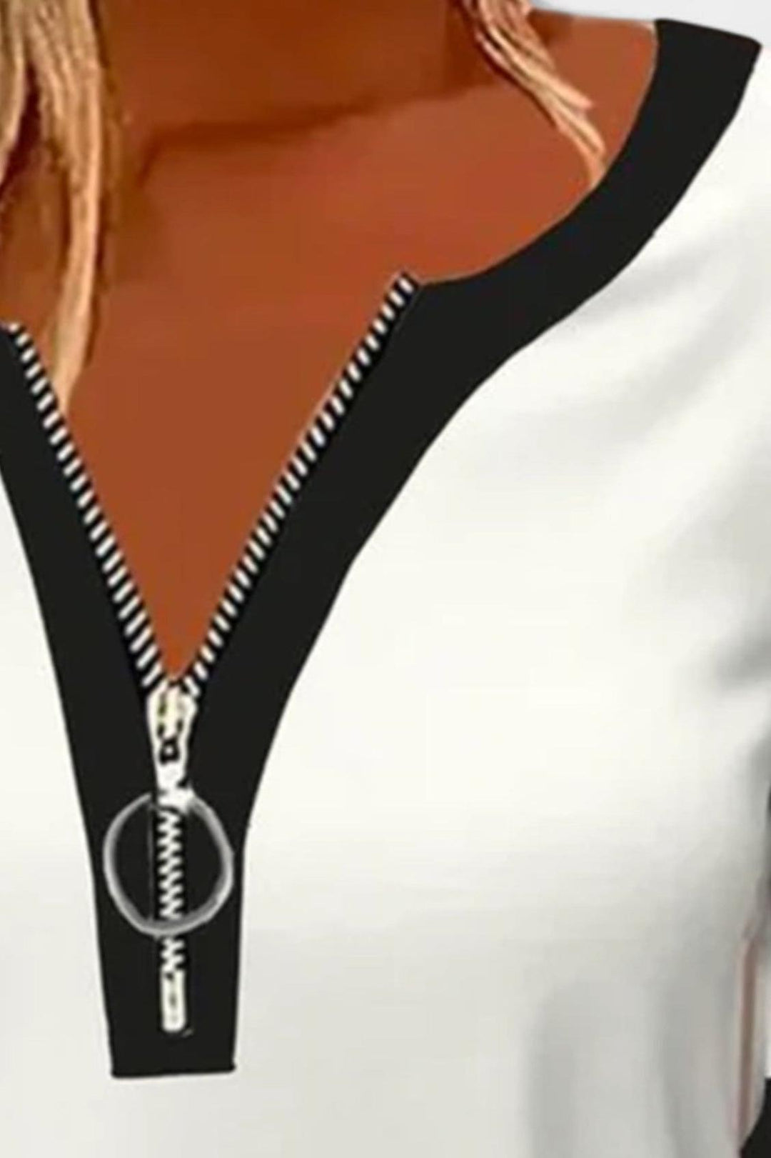 maglietta a maniche lunghe con zip